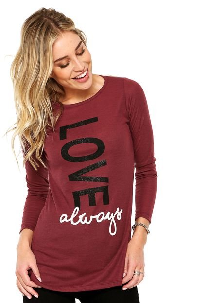 Blusa Kaliska Love Tricot Vinho - Marca Kaliska