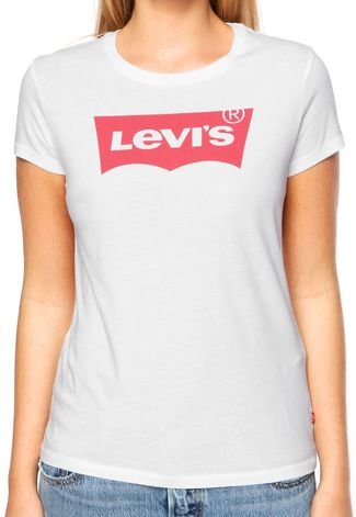 Camiseta Levi's Slim Crew Neck Tee Clássica Branca