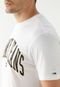 Camiseta Tommy Jeans Reta Estampada Off-White - Marca Tommy Jeans