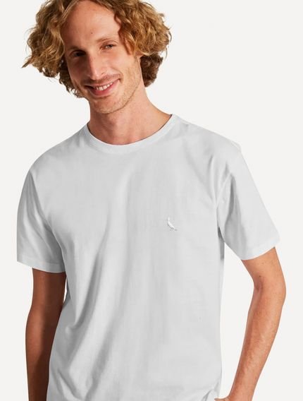 Camiseta Reserva Masculina Super Slim C-Neck Branca - Marca Reserva