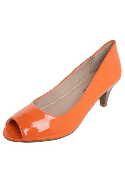 Peep Toe Anna Flynn Laranja - Marca Anna Flynn