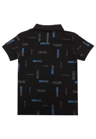 Camiseta Calvin Klein Kids Menino Escrita Preta