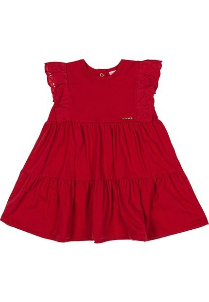 Vestido Curto Infantil Vermelho Momi M Vermelho - Marca Momi