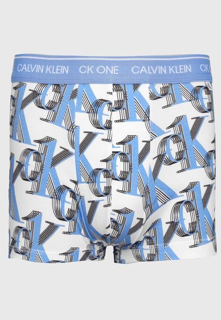 Cueca Calvin Klein Underwear Boxer Low Rise Trunk Off-White/Azul - Marca Calvin Klein Underwear