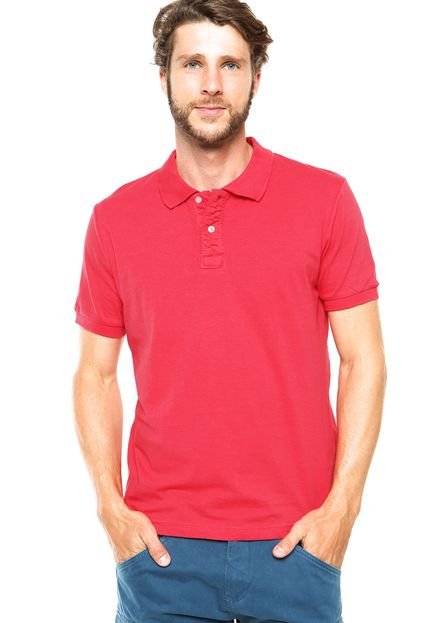 Camisa Polo Refined Lisa Recorte Vermelha - Marca Refined