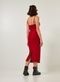 Vestido Midi Vermelho Com Abertura - Marca Youcom