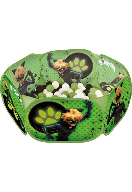 Piscina De Bolinhas Zippy Toys Cat Noir Verde - Marca Zippy Toys