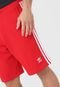 Bermuda adidas Originals Reta 3-stripe Vermelha - Marca adidas Originals