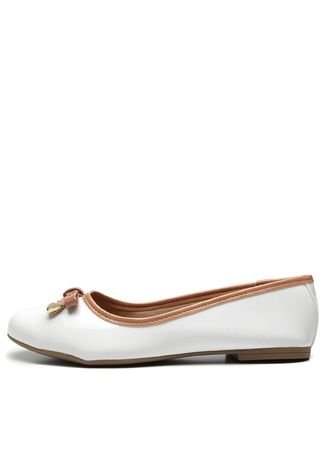 Sapatilha DAFITI SHOES Verniz Branca - Compre Agora