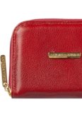 Carteira feminina de couro liso Kiara 10x13,5cm - Vermelho - Marca Andrea Vinci