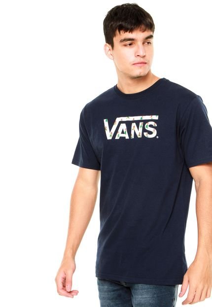 Camiseta Vans Classic Logo Fill Hula Daz Azul-Marinho - Marca Vans