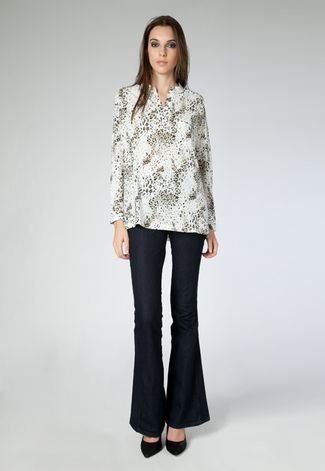 Camisa Canal Print Off-white