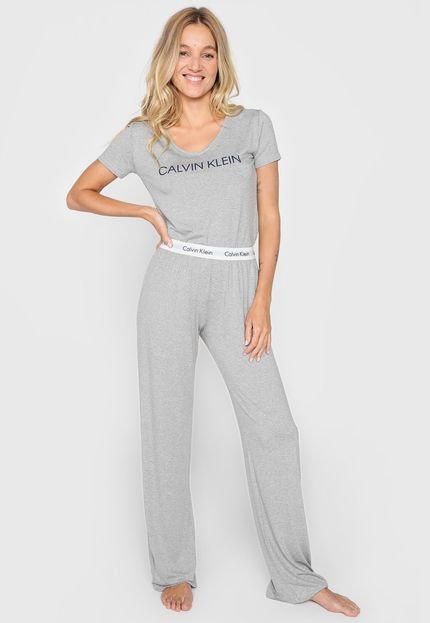 Pijama Calvin Klein Underwear Logo Cinza - Marca Calvin Klein Underwear