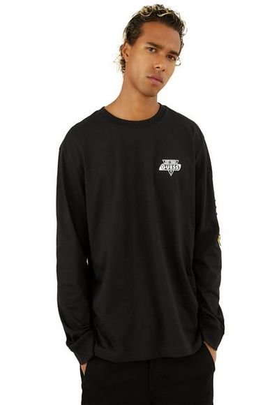 Polera Go Ls Racer Logo Tee Negro Guess Compra Ahora Dafiti Chile