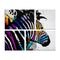 Conjunto de 4 Telas Wevans Decorativas em Canvas 83x103 Zebra Multicolorido - Marca Wevans