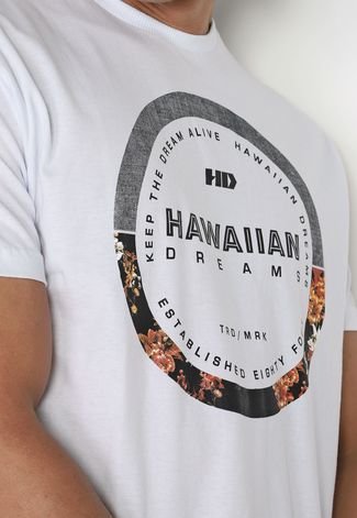 Camiseta HD Hawaiian Dreams Logo Branca