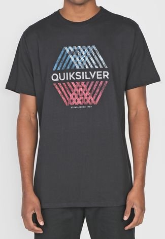 Camiseta Quiksilver Multi Hex Preta