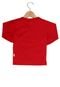 Camiseta Elian Manga Longa Menino Vermelho - Marca Elian