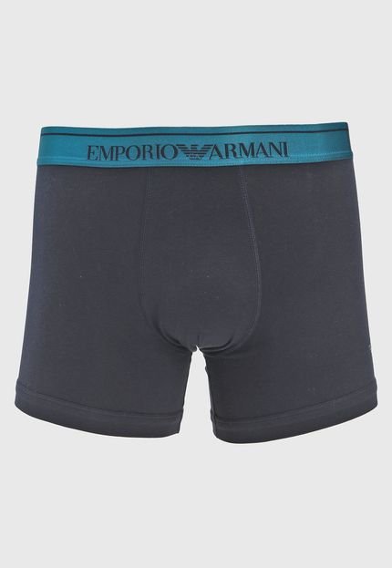 Cueca Emporio Armani Underwear Boxer Logo Azul-Marinho - Marca Emporio Armani Underwear