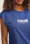 Vestido Forum Curto Logo Azul - Marca Forum