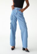 Calça Jeans Sawary Cargo Lisa Azul - Marca Sawary