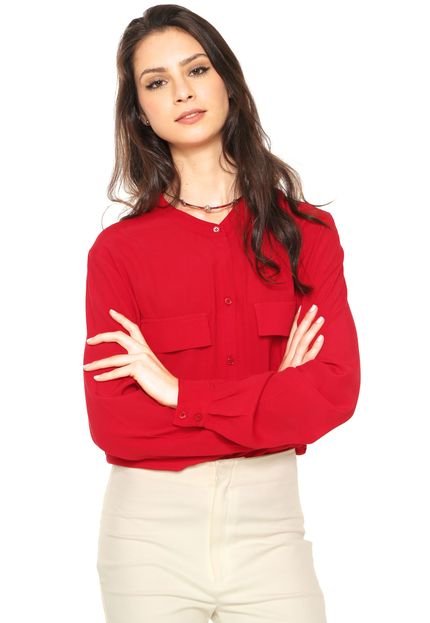 Camisa Colcci Mandarim Vermelha - Marca Colcci