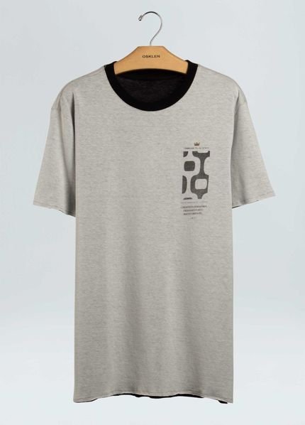 T Shirt Double Calcadao-Preto/Offwhite - Marca Osklen