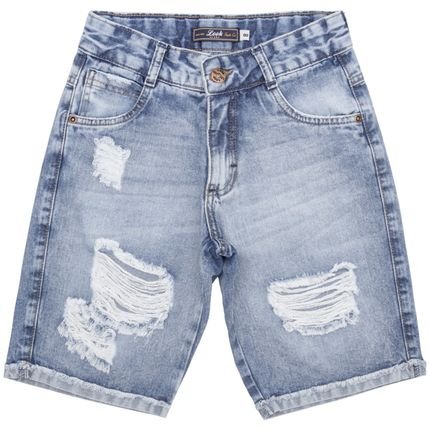 Bermuda Juvenil Look Jeans Destroyer Jeans - Marca Look Jeans