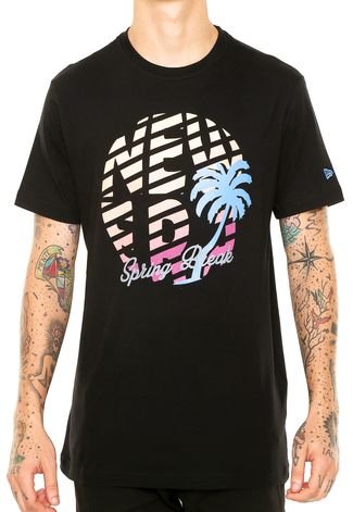 Camiseta New Era Tee  Palm Tree Preta