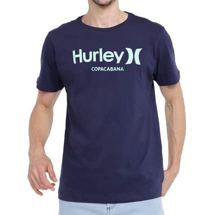Camiseta Hurley Silk Copa Cabana Masculina Azul Marinho - Marca Hurley