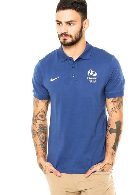 Camisa Polo Nike Sportswear Rio16 Matchup Azul - Marca Nike Sportswear