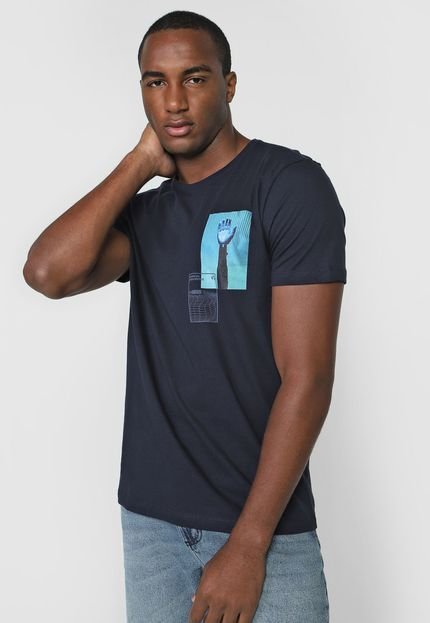 Camiseta Forum Estampada Azul-Marinho - Marca Forum