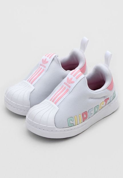 Slip On adidas Originals Infantil Superstar 360 X I Off-White/Rosa - Marca adidas Originals