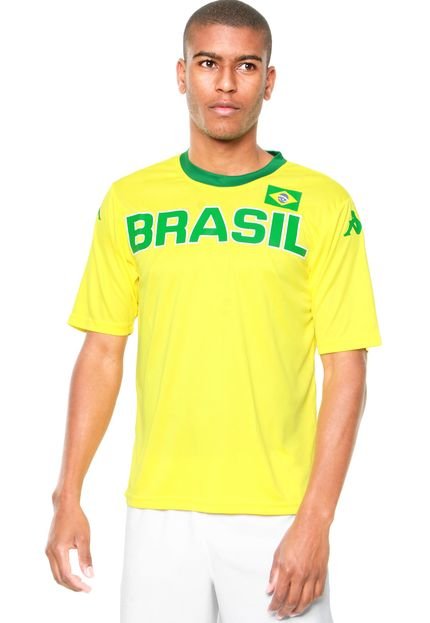 Camiseta Kappa Brasil Amarela - Marca Kappa