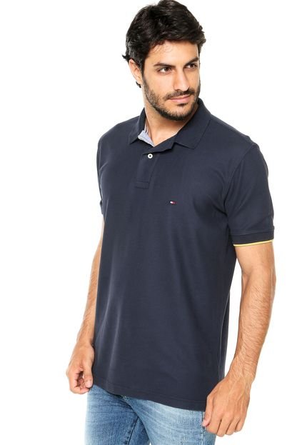 Camisa Polo Tommy Hilfiger Regular Fit Classic Azul-Marinho - Marca Tommy Hilfiger