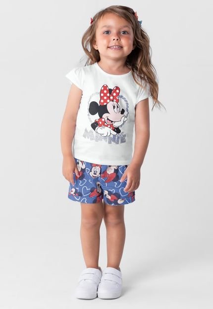 Conjunto Minnie Mouse infantil menina Brandili - Marca Brandili