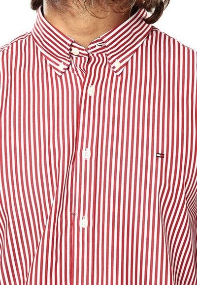 Camisa roja tommy hilfiger cheap