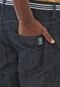 Bermuda Jeans Colcci Reta Listrada Azul-Marinho - Marca Colcci
