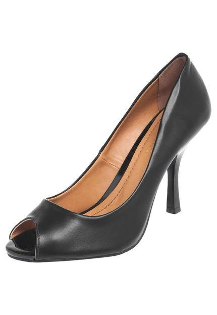 Peep Toe DAFITI SHOES Recorte Preto - Marca DAFITI SHOES