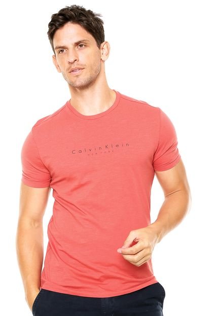 Camiseta Calvin Klein Reta Laranja - Marca Calvin Klein
