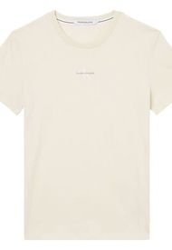 Camiseta Slim De Algodón Orgánico Beige Calvin Klein