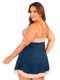 Camisola Plus Size Bicolor Renda Lingerie Feminina Sensual Azul Marinho - Marca Sigh