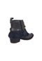 Bota Colcci Cano Curto Rebites Franjas Azul Marinho - Marca Colcci