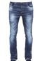 Calça Jeans Lacoste Slim Estonada Azul-marinho - Marca Lacoste