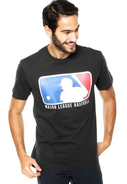 Camiseta New Era MLB Logo Preta - Marca New Era