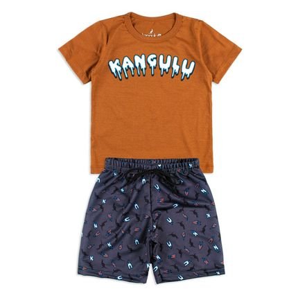 Conjunto Infantil Menino Kangulu Caramelo - Marca ROSA AZUL KIDS