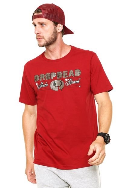 Camiseta Drop Dead Estampada Vermelha - Marca Drop Dead
