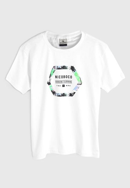 Camiseta Nicoboco Infantil Logo Branca - Marca Nicoboco