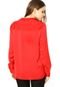 Camisa  Ellus Silk Touch Gola Embroidery Vermelha - Marca Ellus