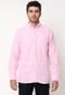 Camisa Linho Gant The Linen Shirt Rosa - Marca Gant